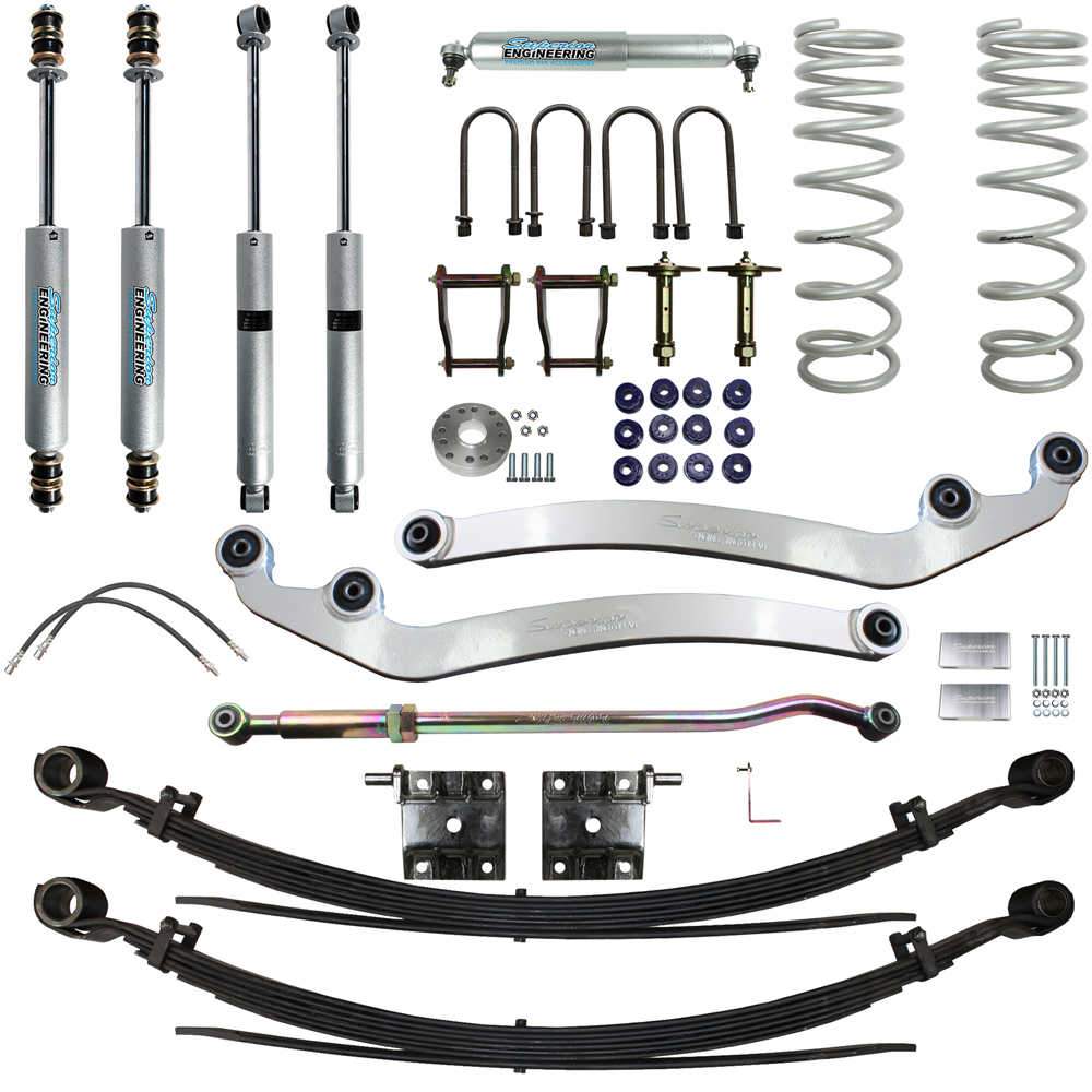Superior Engineering 3 Inch (75mm) Lift Kit Suitable For Toyota LandCruiser 78 Series 8/2016 on 4.5lt V8 - SUP-78G2-8-KIT-3INCH